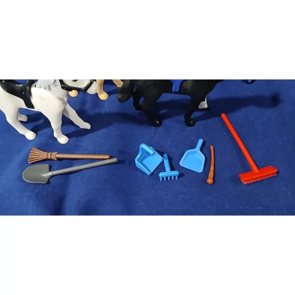 Playmobil Lot of Horses Horse Care Barn Tools Saddles Accessories Vintage